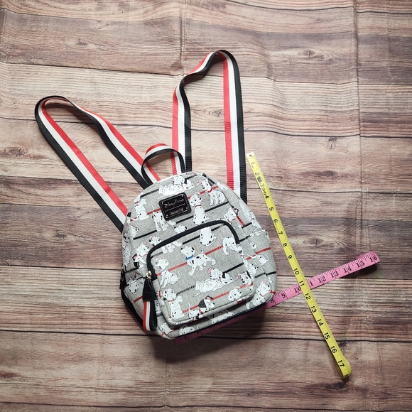 Disney Parks Loungefly Backpack 101 Dalmatians Gray Stripe - Picture 2 of 8